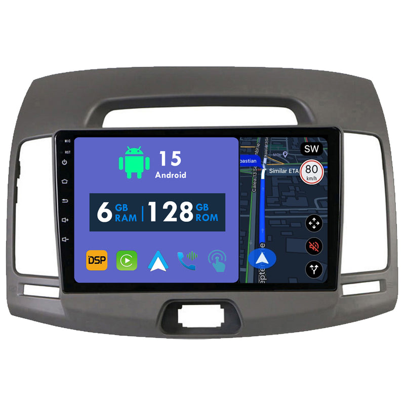 RoverOne Car Stereo Radio Bluetooth CarPlay GPS Navigation for Hyundai Elantra 4 HD 2006 - 2012