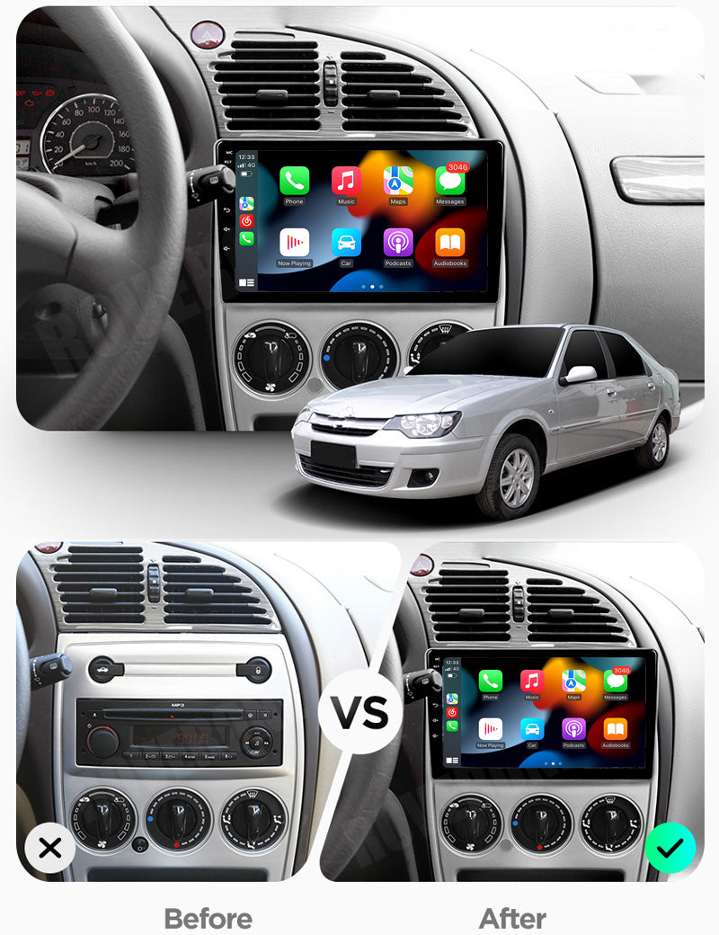 RoverOne Car Stereo Radio Bluetooth CarPlay GPS Navigation for Citroen C-Elysee C Elysee 2008 - 2013