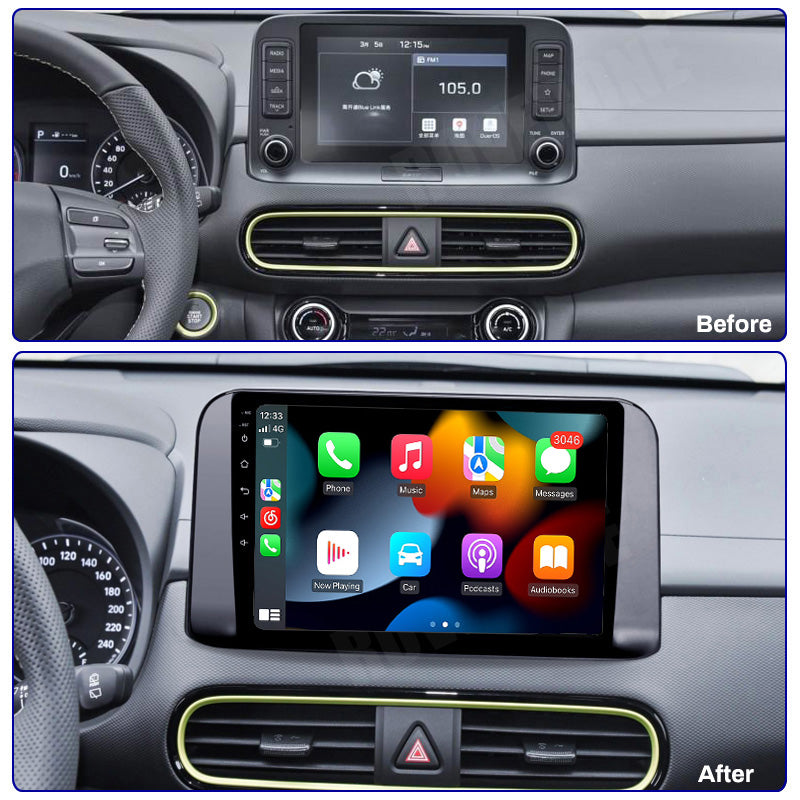 RoverOne Car Stereo Radio Bluetooth CarPlay GPS Navigation for Hyundai Encino 2018 - 2019