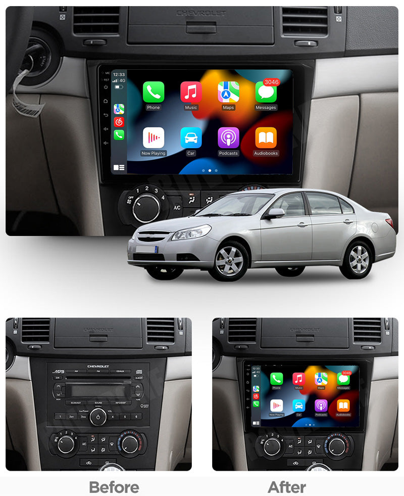 RoverOne Car Stereo Radio Bluetooth CarPlay GPS Navigation for Chevrolet Epica 1 2006 - 2012