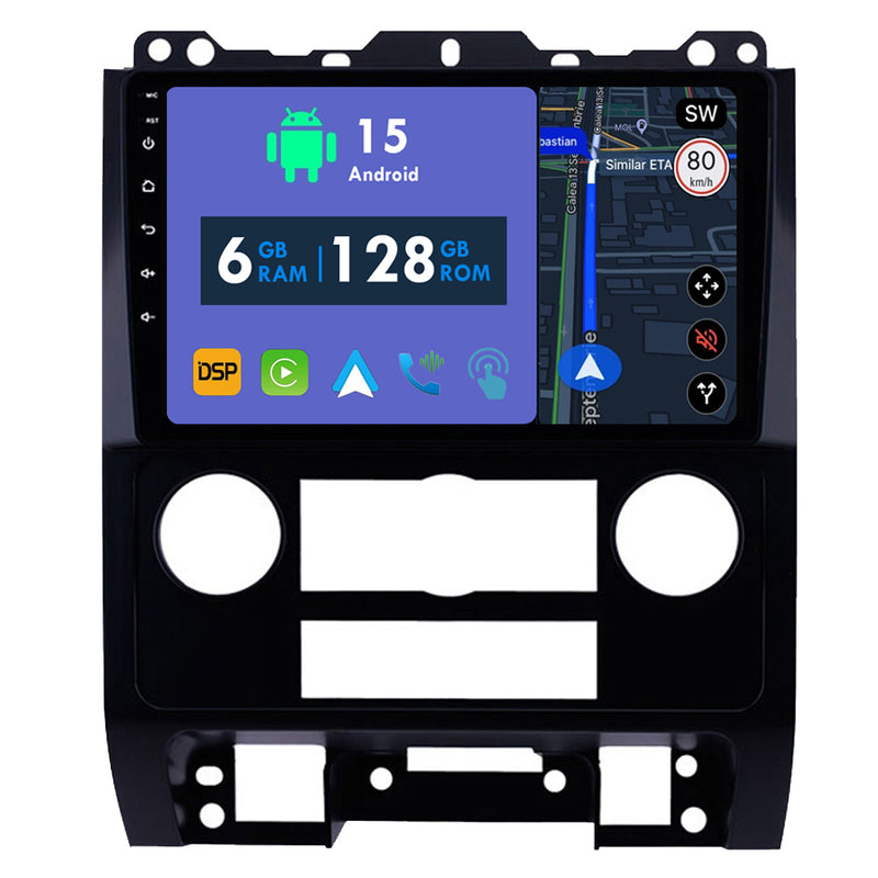 RoverOne Car Stereo Radio Bluetooth CarPlay GPS Navigation for Ford Escape For Mercury Mariner 2 2007 - 2012