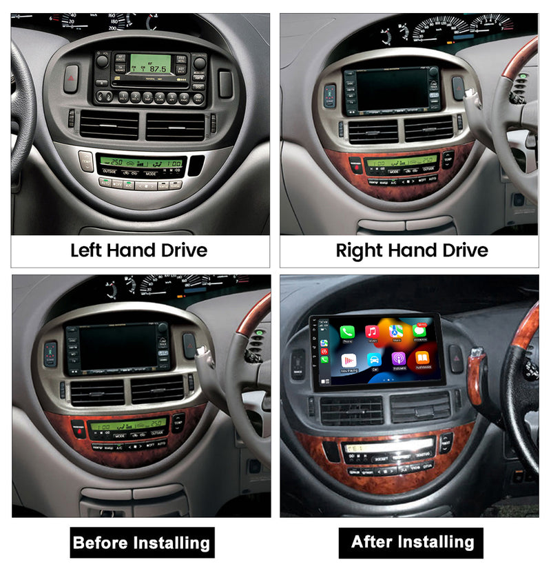 RoverOne Car Stereo Radio Bluetooth CarPlay GPS Navigation for Toyota Estima ACR30 2000 - 2005