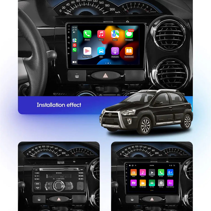 RoverOne Car Stereo Radio Bluetooth CarPlay GPS Navigation for Toyota Etios 2011 - 2021