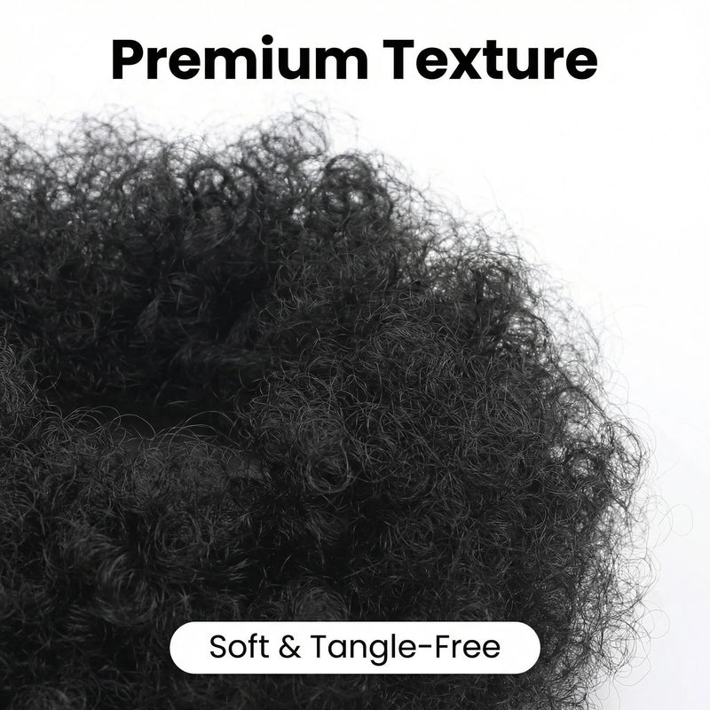 Afro Puff Hair Bun - Large Volume Synthetic Hair Scrunchie (18cm/8cm)2PCS）