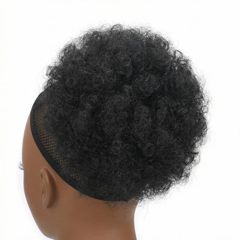 Afro Puff Hair Bun - Large Volume Synthetic Hair Scrunchie (18cm/8cm)2PCS）