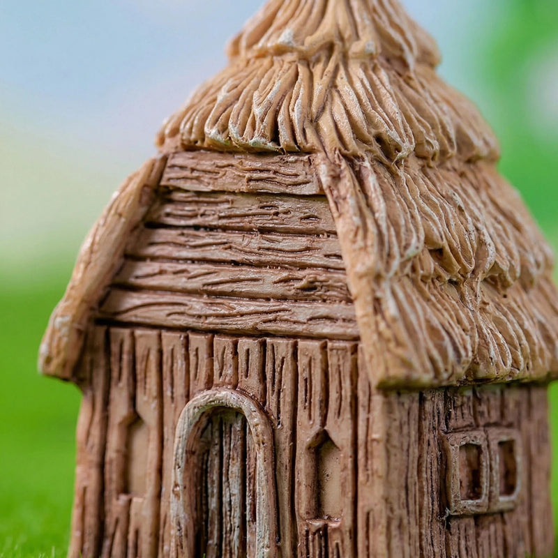 African Tribal Thatched House Miniature Set – 3 Different Styles Resin Micro Landscape Ornament(3PCS)
