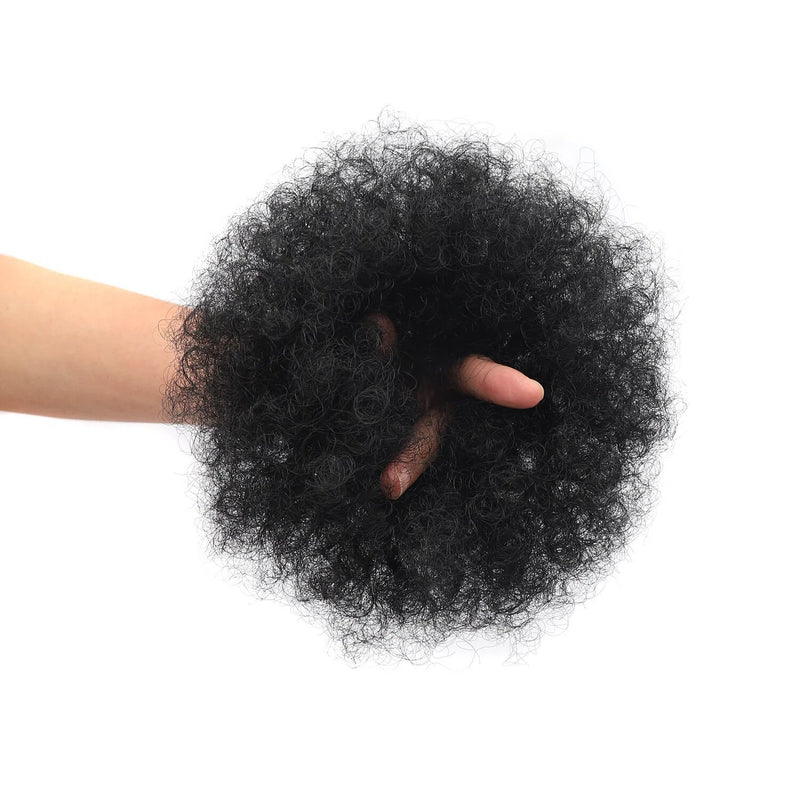 Afro Puff Hair Bun - Large Volume Synthetic Hair Scrunchie (18cm/8cm)2PCS）