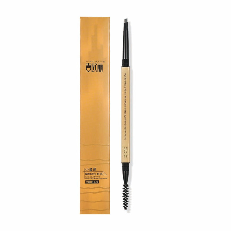3 double headed eyebrow pencils, extremely fine, easy to color, three-dimensional, long-lasting, non smudging makeup triangle head eyebrow pencil