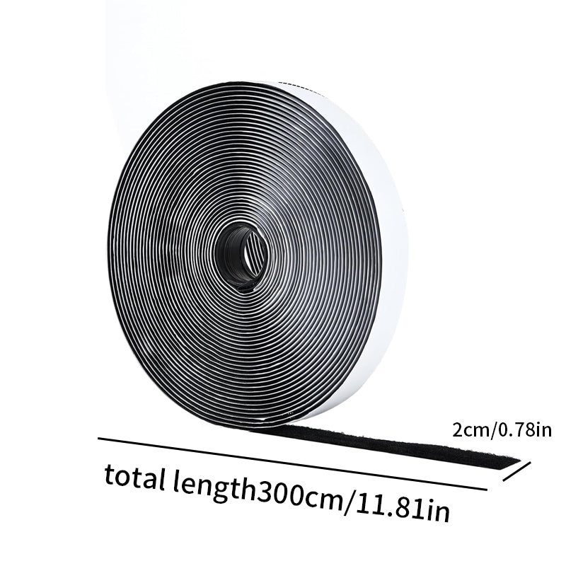 Self-Adhesive Nano Tape | 3M x 2CM Black/White Strong Sticky Tape 1 Rolls