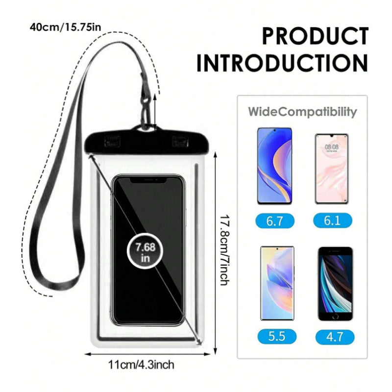 Universal Waterproof Phone Pouch – Fits Phones Up to 7.0"