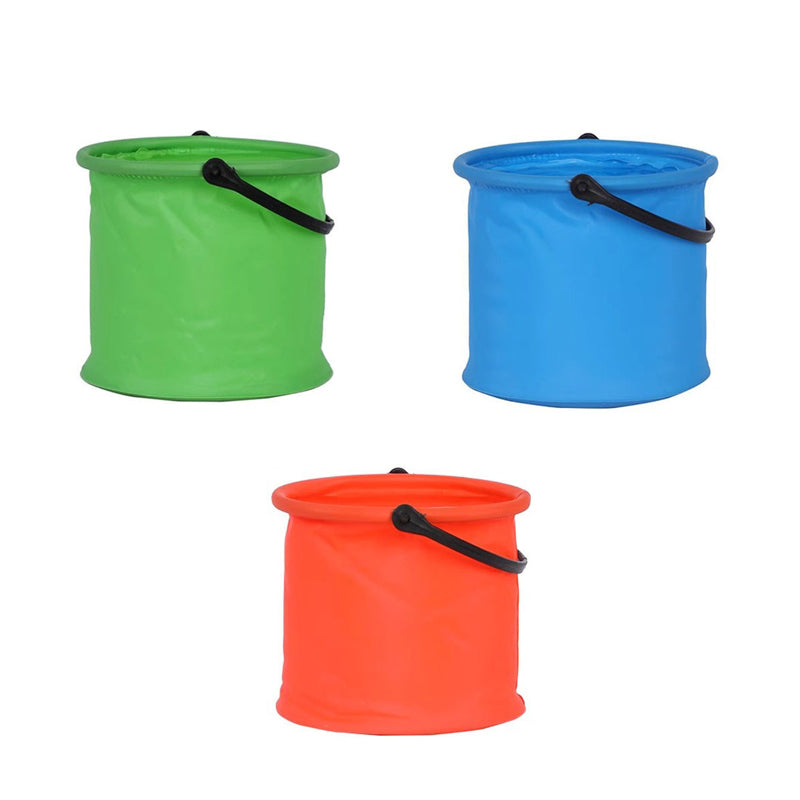 3Piece Mini PVC Folding Buckets, Portable Collapsible Water Pails For Kids