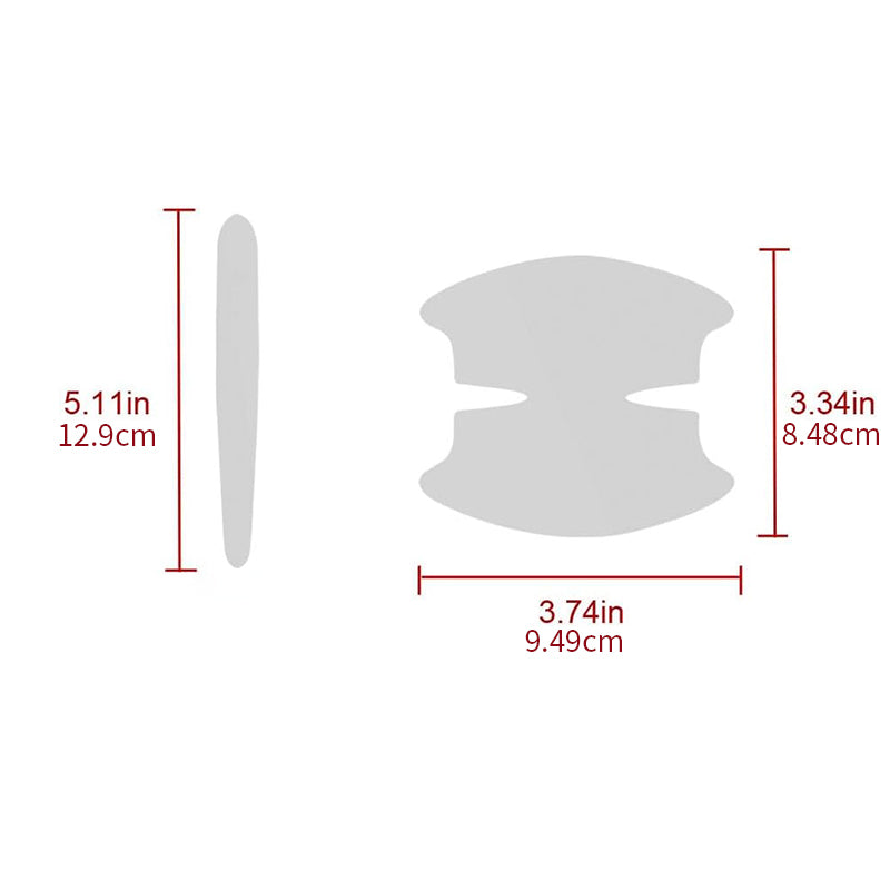 8Piece Clear Car Door Handle Protectors, Anti-Scratch Guard Stickers for Universal Car Models