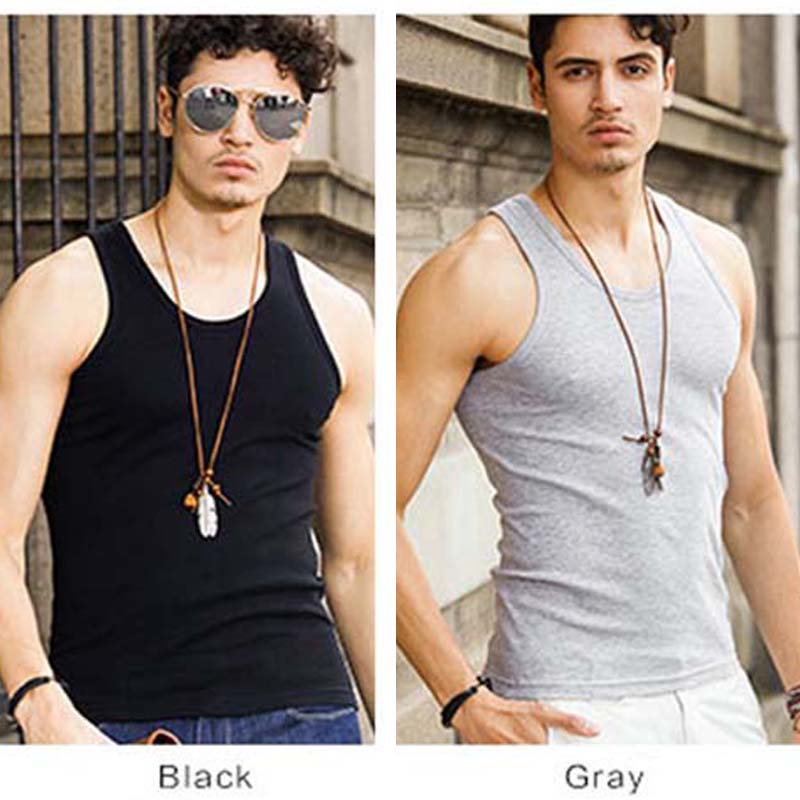 Men's pure cotton sports sweat absorbing cotton vest