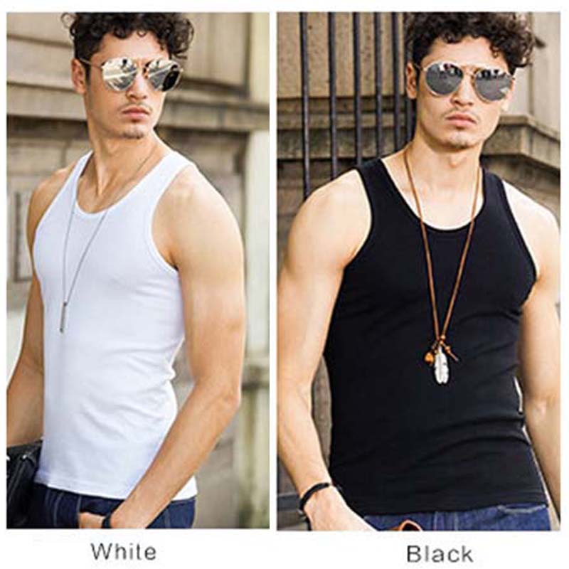 Men's pure cotton sports sweat absorbing cotton vest