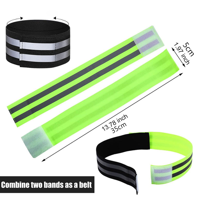 12Pcs Reflective Bands | High Visibility Polyester Reflector Wristbands For Safety