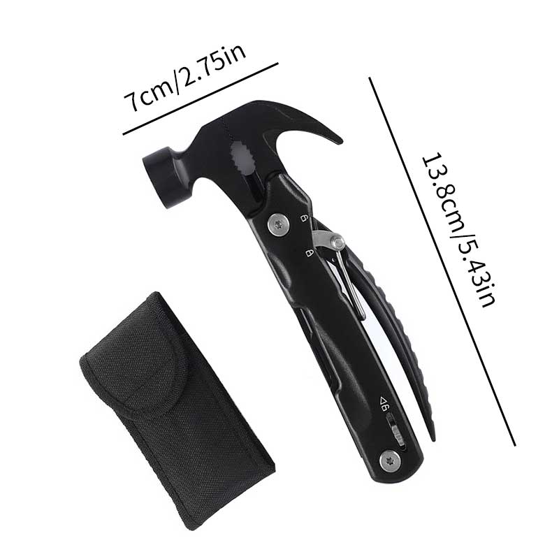 12-in-1 Hammer Multi-Tool – Pliers, Screwdrivers & More | Rust-Resistant