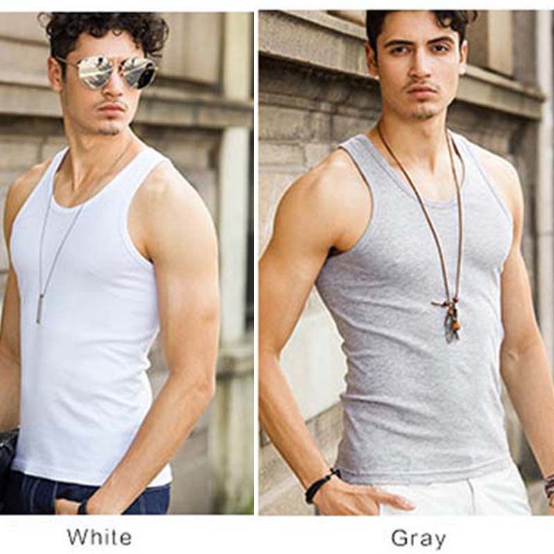 Men's pure cotton sports sweat absorbing cotton vest