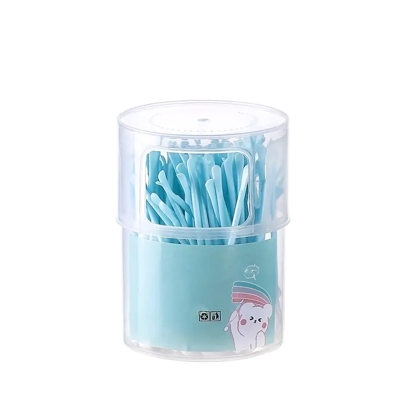 100Piece 2-In-1 Ear Swabs & Ear Scoops, Disposable Cotton Buds For Ear Care