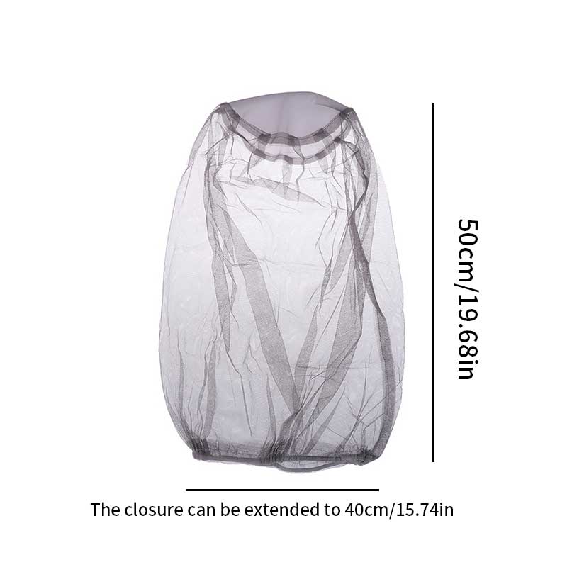 2-Pack Mosquito Head Nets – Fine Mesh, Universal Fit for Hats & Heads
