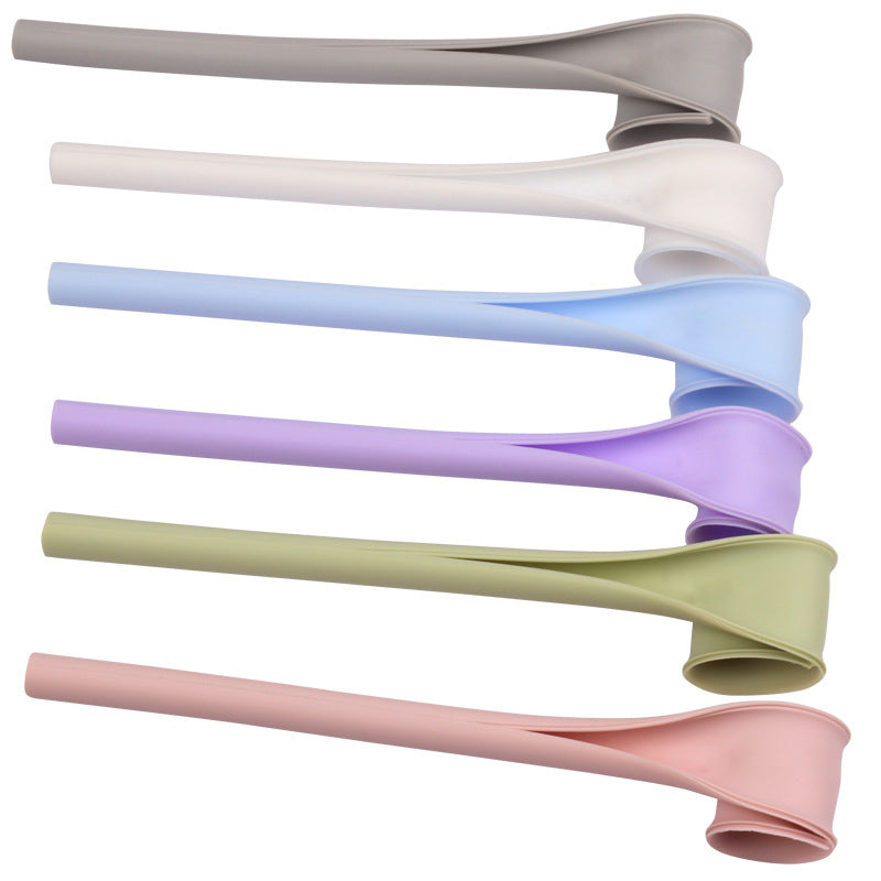 6-Piece Reusable Silicone Straws With Snap Open Design