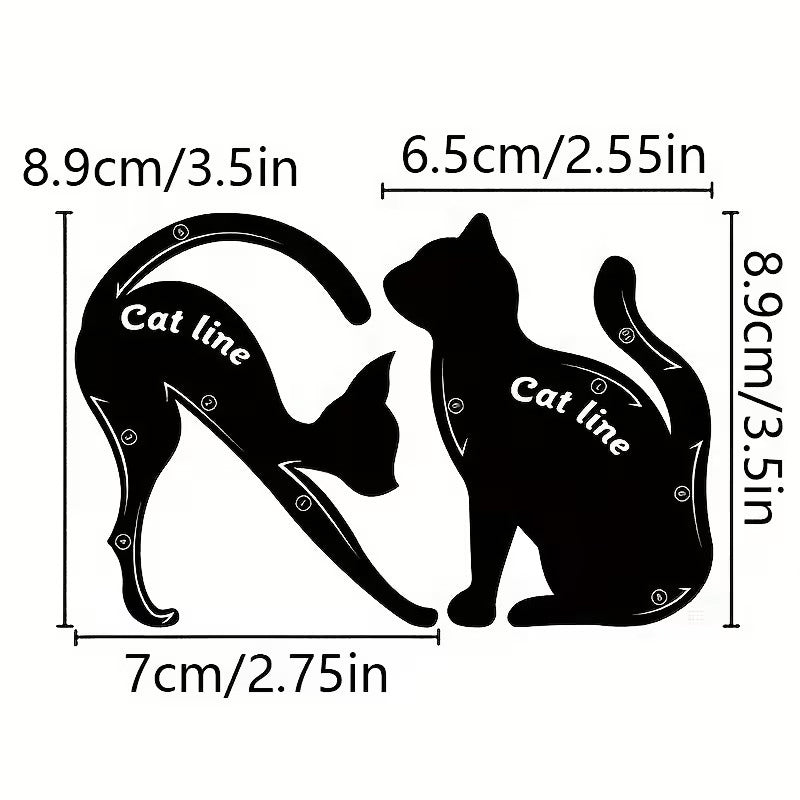 Cat Eyeliner Card Set, Multi-Function Eye Makeup Template For Eyeliner & Eyeshadow, South African Beauty Tool