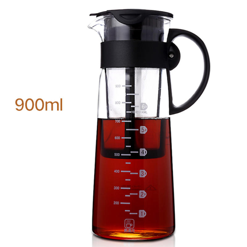 Portable coffee pot for hot/cold roasting, with double filter