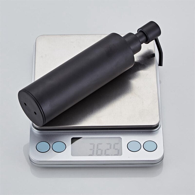 200ml Stainless Steel Soap Dispenser Round Pump Coated Black