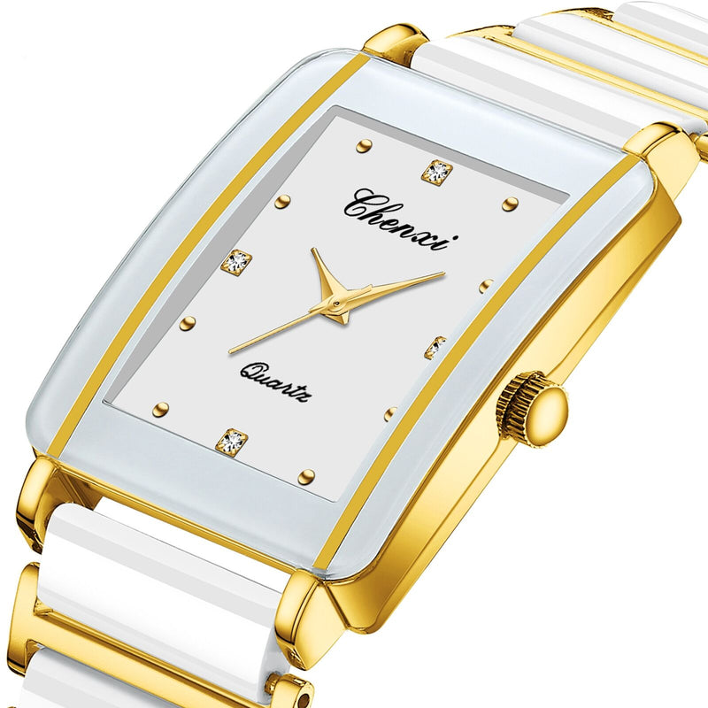 Chenxi Women’s Wristwatch – Slim Square Ceramic Luxury Design