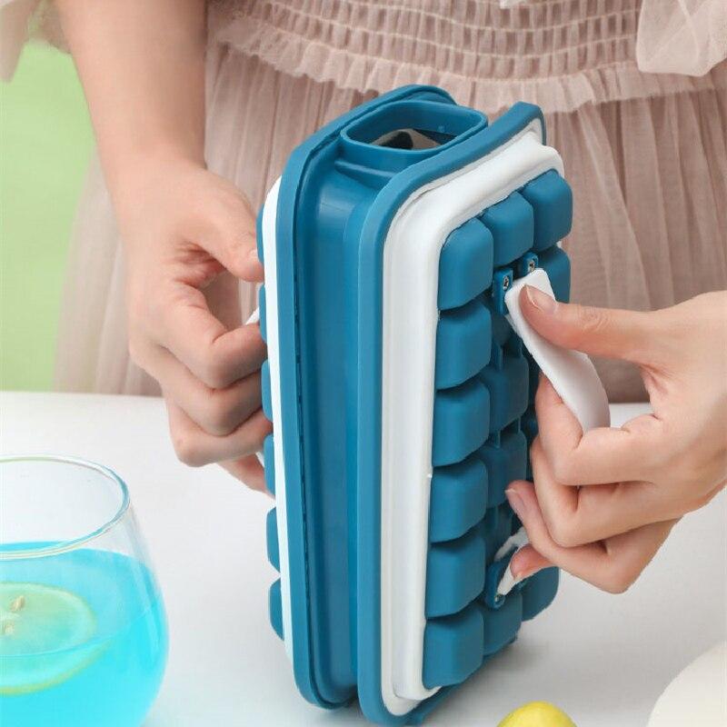 2 in1 Portable Ice Kettle Ice Cube Mold Creative Foldable Silicone Ice