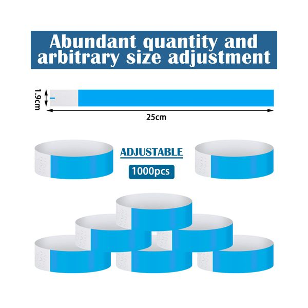 Waterproof Paper Bracelets Lightweight Adhesive Wristbands Suitable for Events Party Bars Concerts Nightclubs