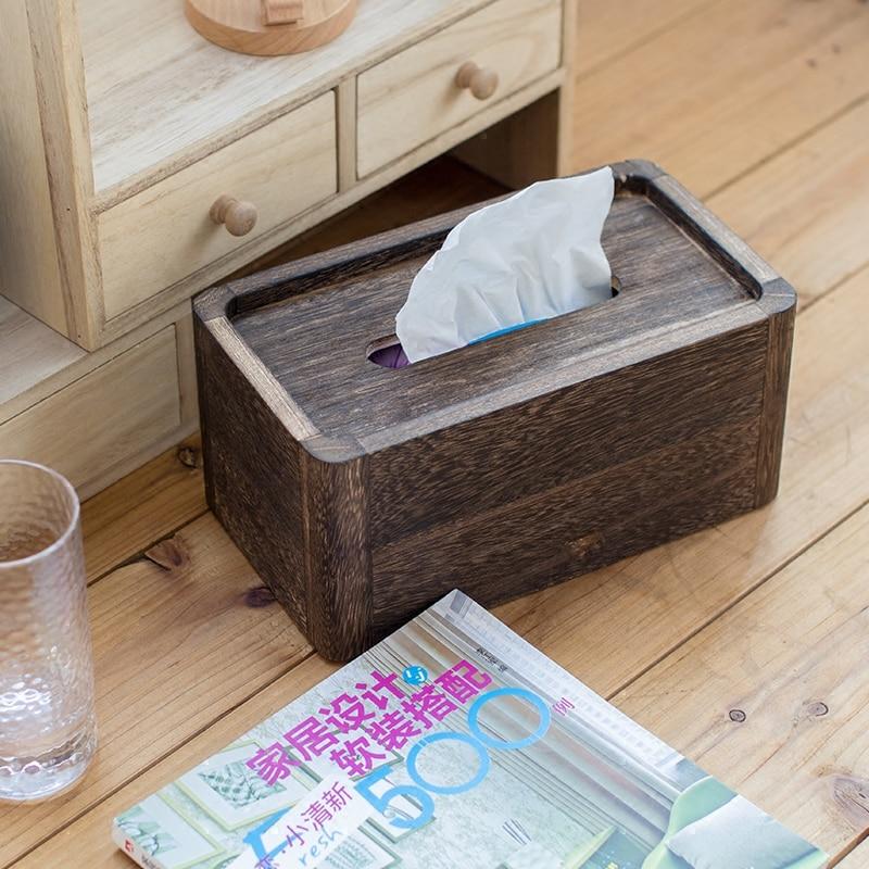 Wooden Paper Box in Roll Simple Solid Paper Box