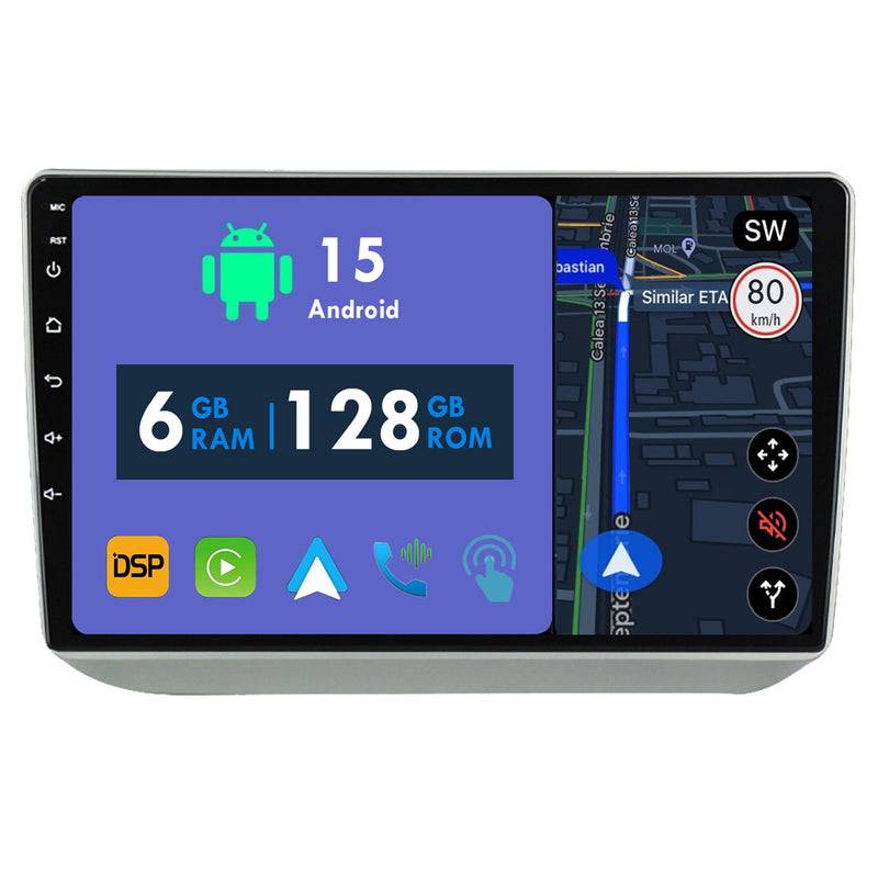 RoverOne Car Stereo Radio Bluetooth CarPlay GPS Navigation for Skoda Fabia 2 2007 - 2014