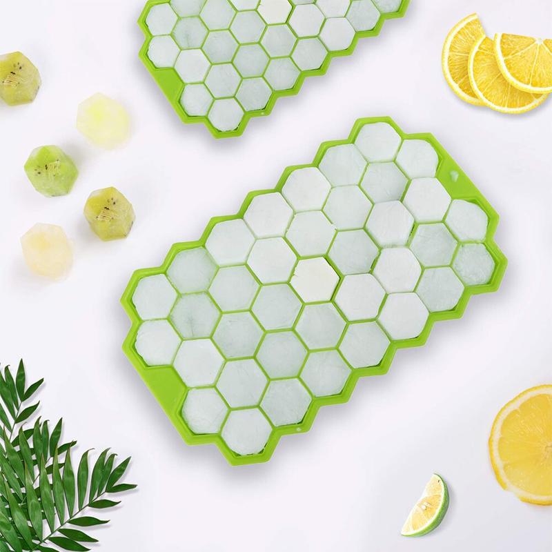 37 silicone honeycomb ice trays stackable with removable lid