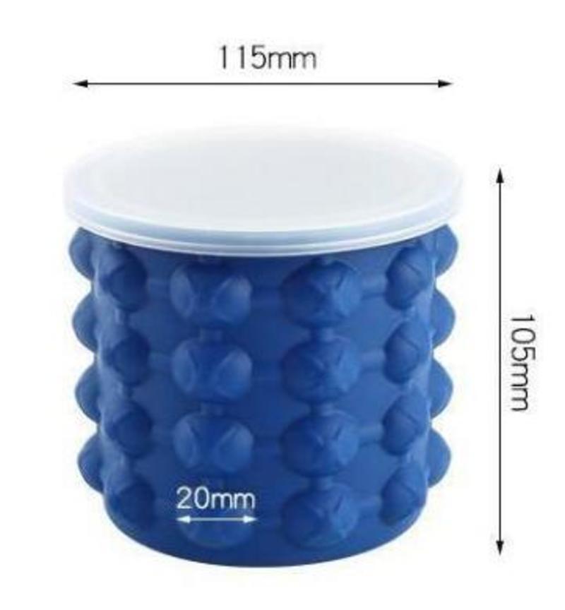 600ml Silicone Ice Cube with Lid Ice Bucket Ice Mold