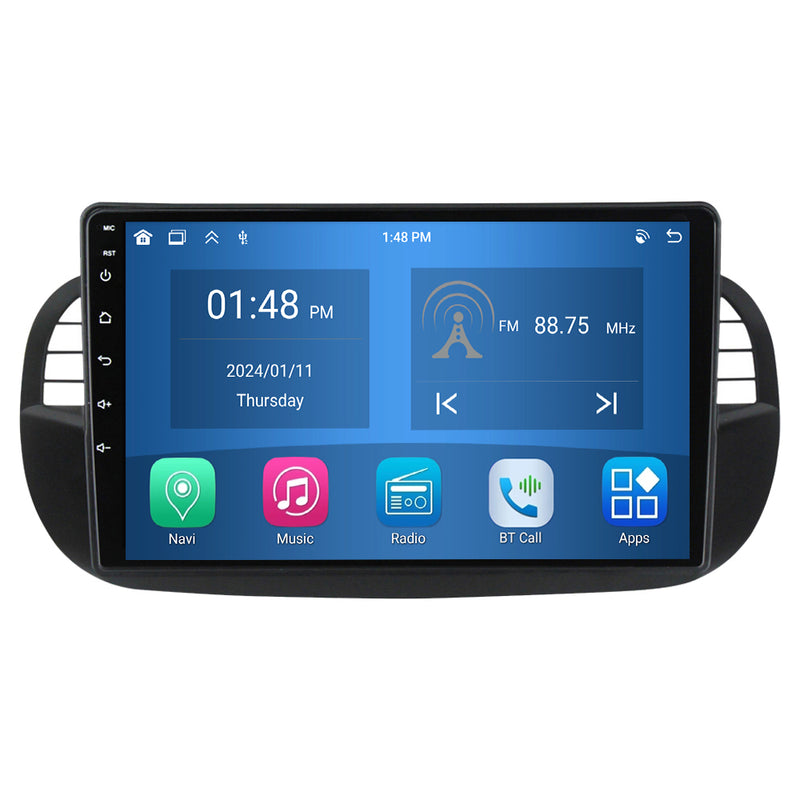 RoverOne Car Stereo Radio Bluetooth CarPlay GPS Navigation for Fiat 500 2007 - 2015