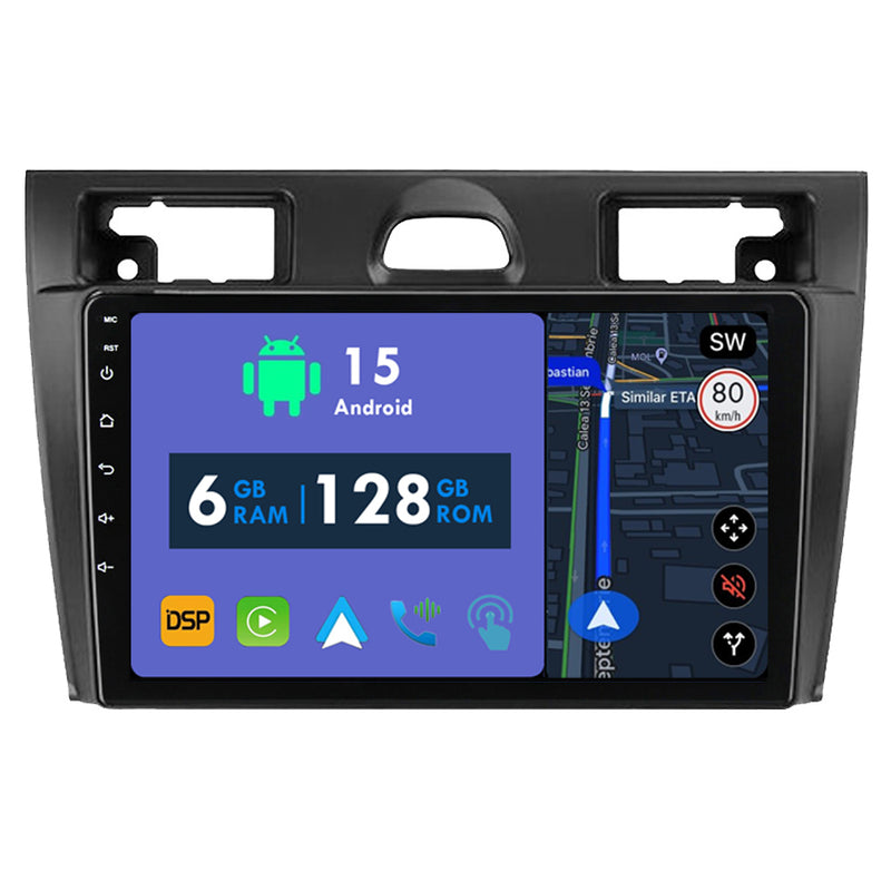 RoverOne Car Stereo Radio Bluetooth CarPlay GPS Navigation for Ford Fiesta Mk VI 5 Mk5 2002 - 2008