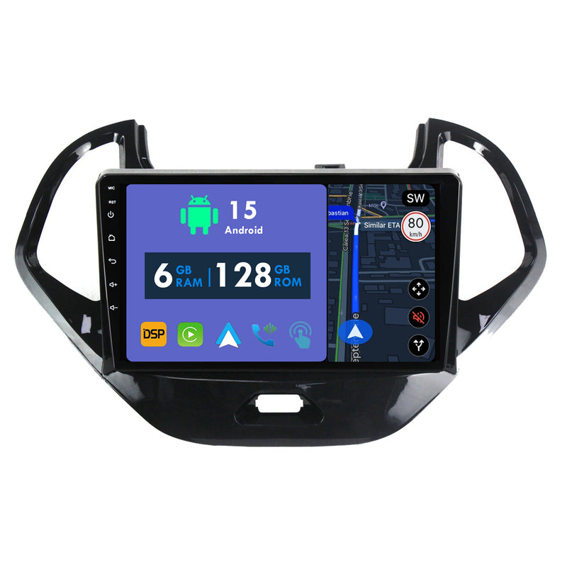RoverOne Car Stereo Radio Bluetooth CarPlay GPS Navigation for Ford Figo 2015 - 2018
