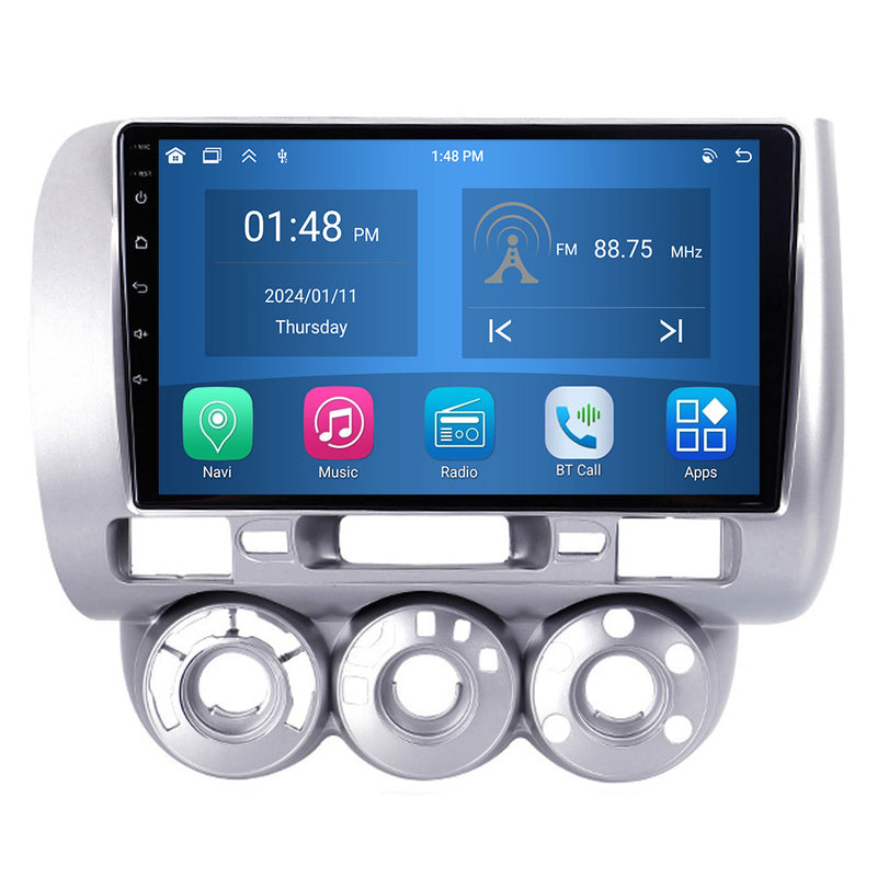 RoverOne Car Stereo Radio Bluetooth CarPlay GPS Navigation for Honda Jazz 1 GD 2001 - 2008 Fit 2001 - 2009