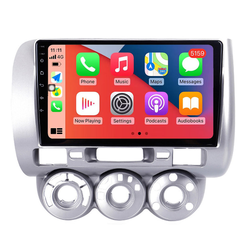 RoverOne Car Stereo Radio Bluetooth CarPlay GPS Navigation for Honda Jazz 1 GD 2001 - 2008 Fit 2001 - 2009