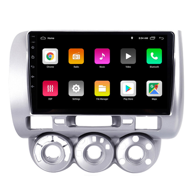 RoverOne Car Stereo Radio Bluetooth CarPlay GPS Navigation for Honda Jazz 1 GD 2001 - 2008 Fit 2001 - 2009