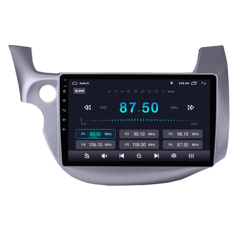 RoverOne Car Stereo Radio Bluetooth CarPlay GPS Navigation for Honda Jazz 2 GG 2008 - 2014 Fit 2 GE 2007 - 2014