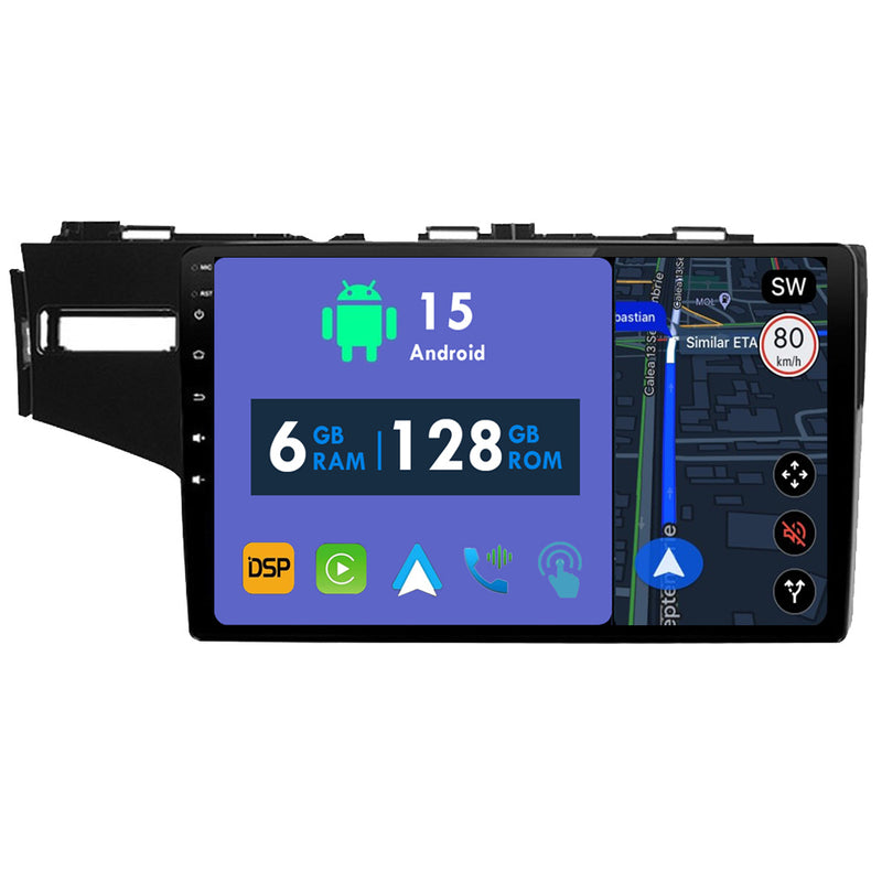 RoverOne Car Stereo Radio Bluetooth CarPlay GPS Navigation for Honda Jazz 3 2015 - 2020 Fit 3 GP GK 2013 - 2020