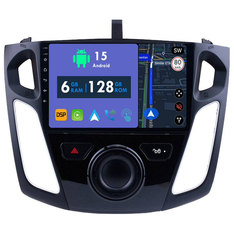 RoverOne Car Stereo Radio Bluetooth CarPlay GPS Navigation for Ford Focus 3 Mk 3 2011 - 2019