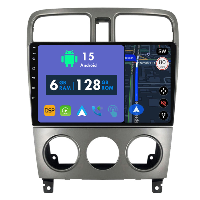 RoverOne Car Stereo Radio Bluetooth CarPlay GPS Navigation for Subaru Forester SG 2002 - 2008