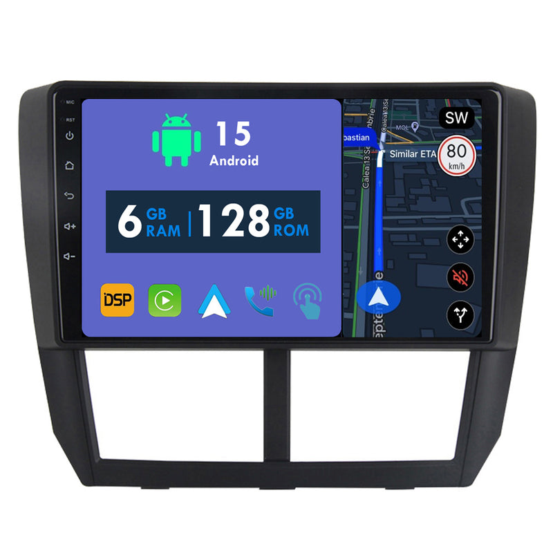 RoverOne Car Stereo Radio Bluetooth CarPlay GPS Navigation for Subaru Forester 3 SH 2007 - 2013 Impreza GH GE 2011
