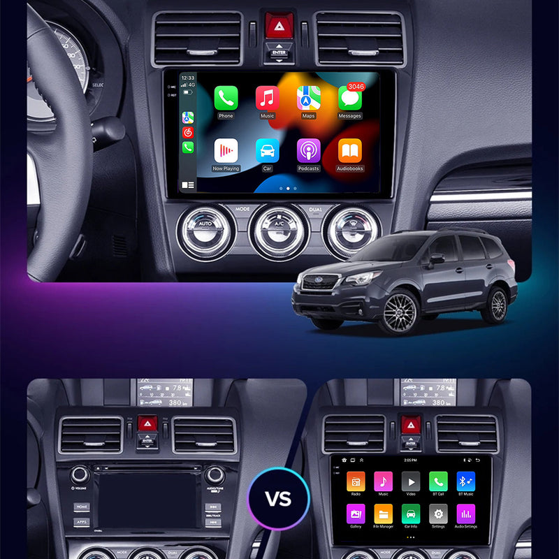 RoverOne Car Stereo Radio Bluetooth CarPlay GPS Navigation for Subaru Forester 4 SJ 2012 - 2015