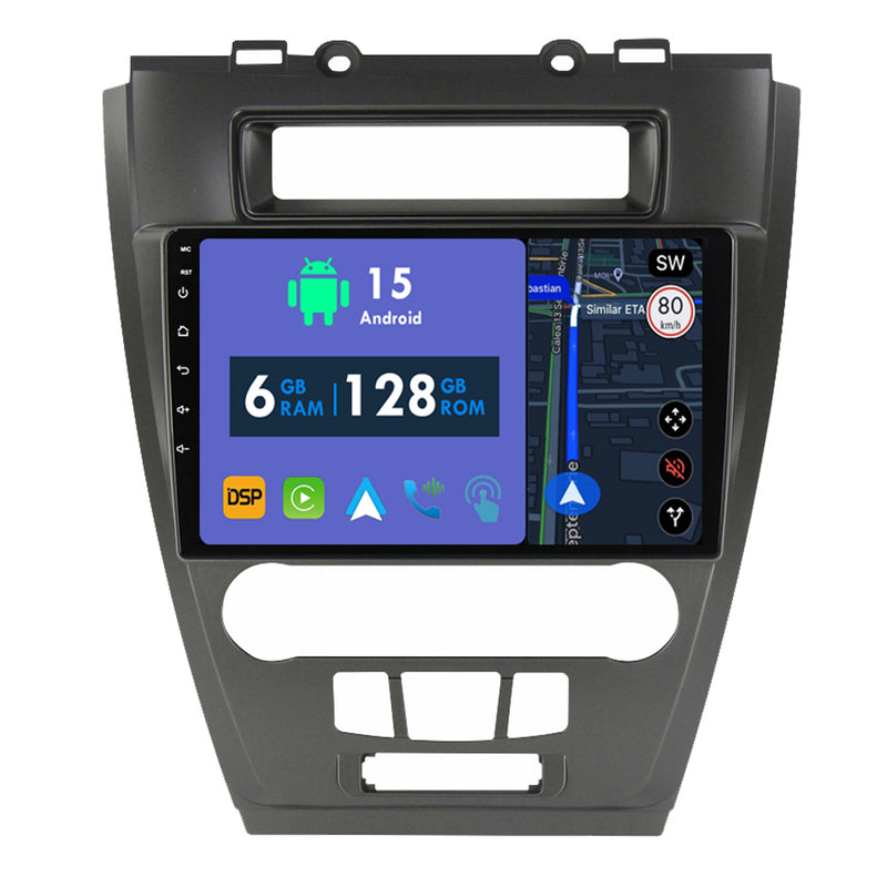 RoverOne Car Stereo Radio Bluetooth CarPlay GPS Navigation for Ford Fusion Mondeo Mustang 2009 - 2012