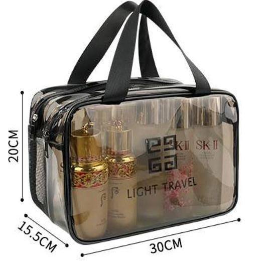 Portable Makeup Toiletry Bag Dry Wet Separation Transparent Storage Travel Fitness Swimming Essentials