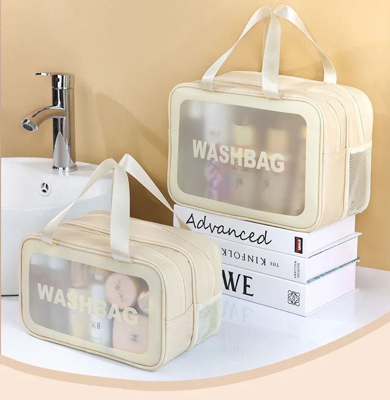 Portable Makeup Toiletry Bag Dry Wet Separation Transparent Storage Travel Fitness Swimming Essentials