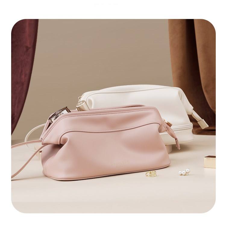 Double Makeup Bag Large Capacity High Appearance Level Portable Convenient Toiletry Bag Travel Makeup Brush Makeup Storage Bag